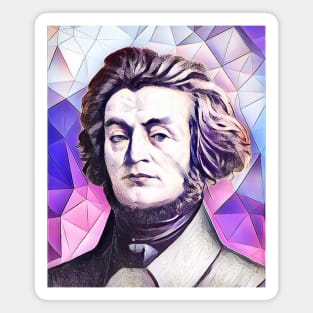 Adam Mickiewicz Pink Portrait | Adam Mickiewicz Artwork 8 Magnet